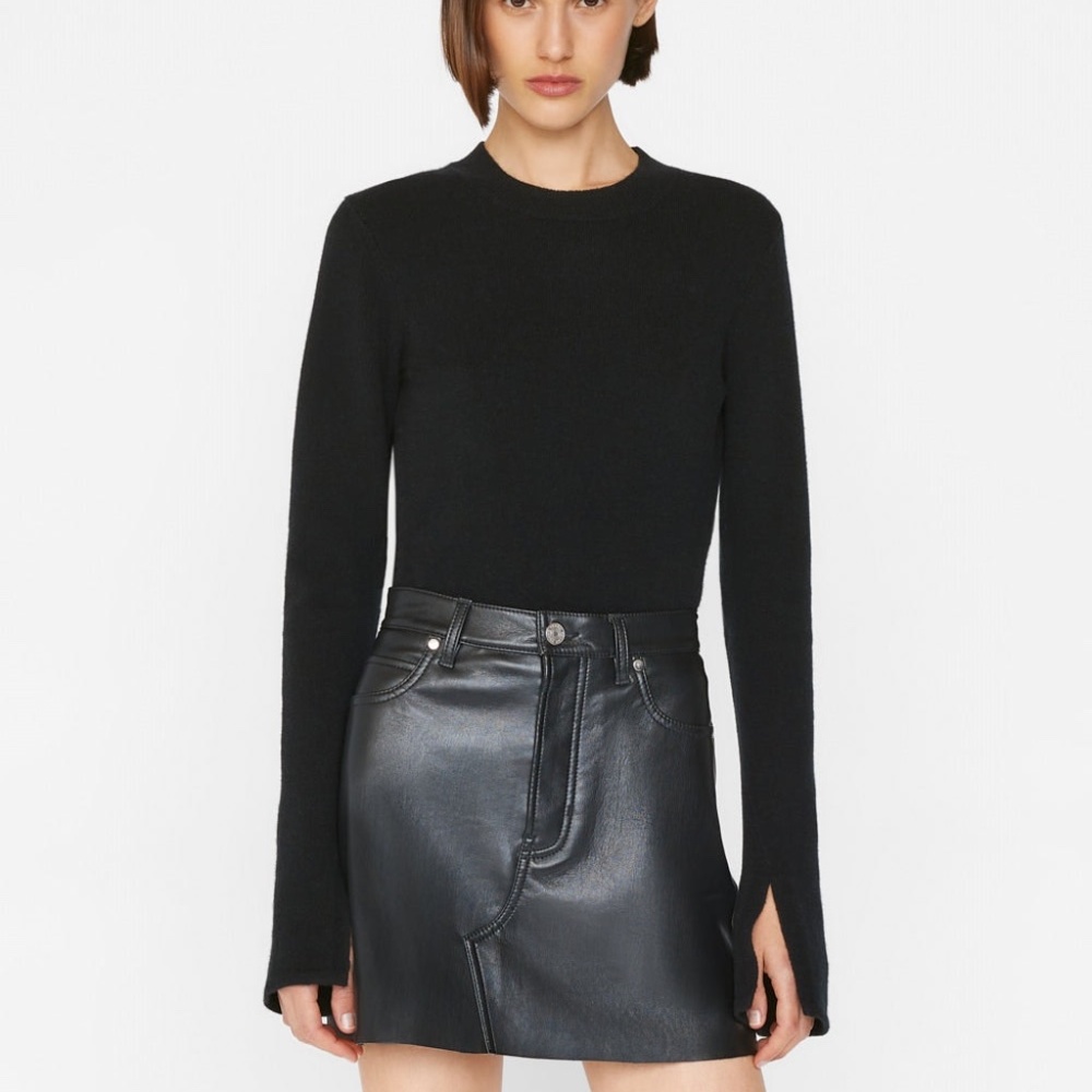 FRAME Stretch Cashmere Split Sleeve Sweater